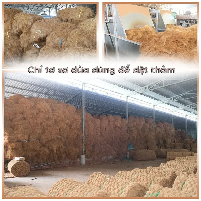 High Quality 100% Natural Coconut Coir Fiber With 200m Length Thick 0.6 - 1 From VietNam