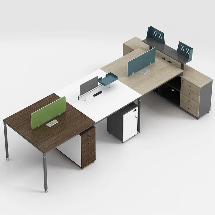 Executive desk ergonomic 4 seats workstation,office furniture 4 people office table modern pc desking workstation