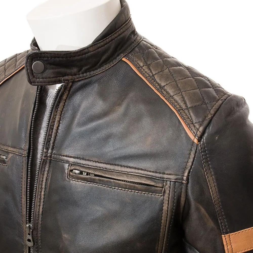 Vintage Leather Biker Jacket - Top-quality Craftsmanship, Distinctive Style, And Timeless Appeal For Motorcycle Enthusiasts
