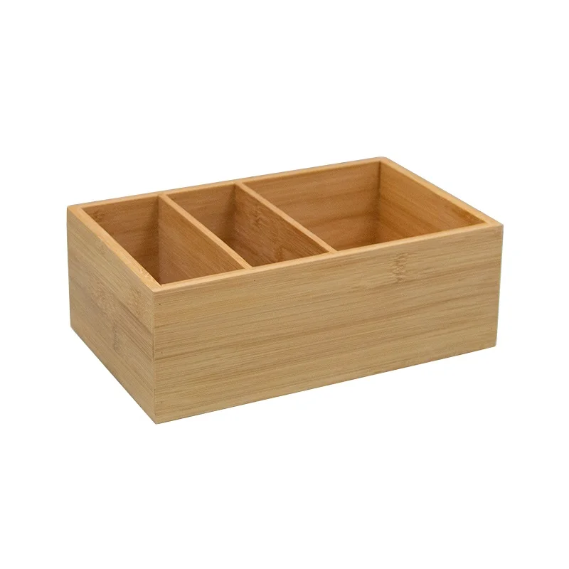 Bamboo Wooden Storage Box  Household Office Desktop Organizer File Organizer with Pen Holder bamboo box