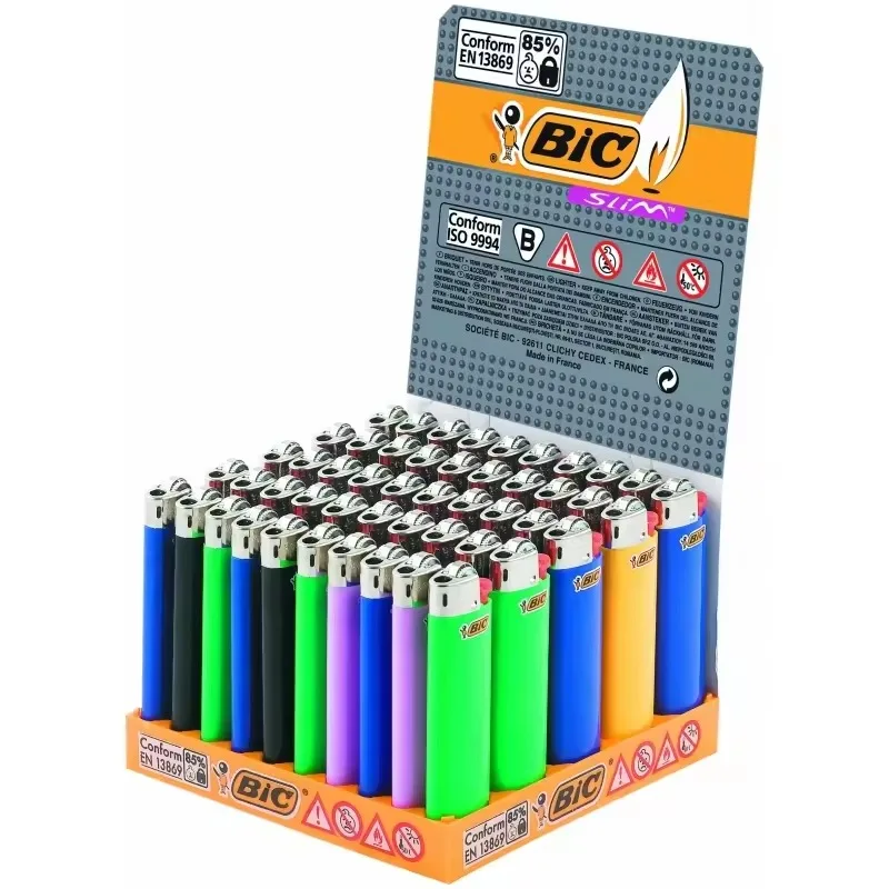 BIC газовые зажигалки J25 J26 лоток 50 шт. Классическая одноразовая Зажигалка Франция J6 оптом