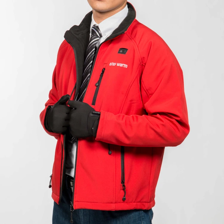 Custom 100% Carbon Fiber Heating Elements 7.4V 12V Battery Dual Control Heated Jacket With Heated Gloves