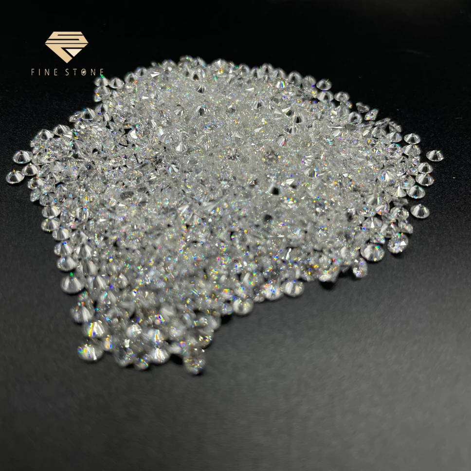 0.095carat melee lab grown diamond round brilliant 3EX cut -14 loose CVD diamonds white color DEF VS-SI