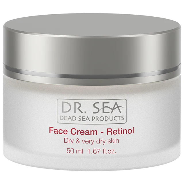 Top quality Face Day Cream for Dry and Very Dry Skin with Retinol by Dr. Sea - Dead Sea Products -Fast Delivery - Made in Israel