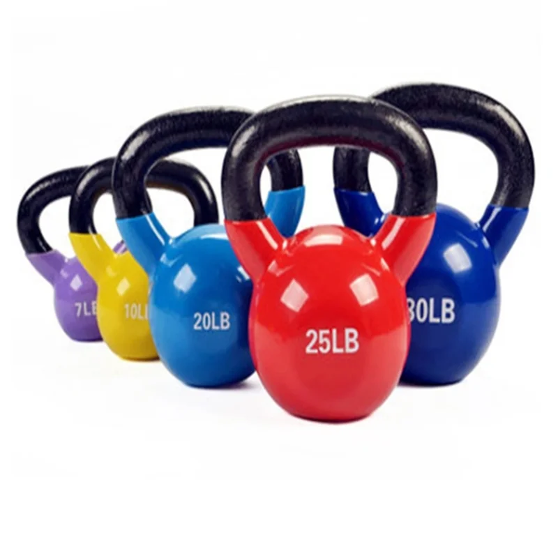 Custom Kettlebell Solid Black Fitness Weightlifting Equipment Men/Women PE Kettle Bell