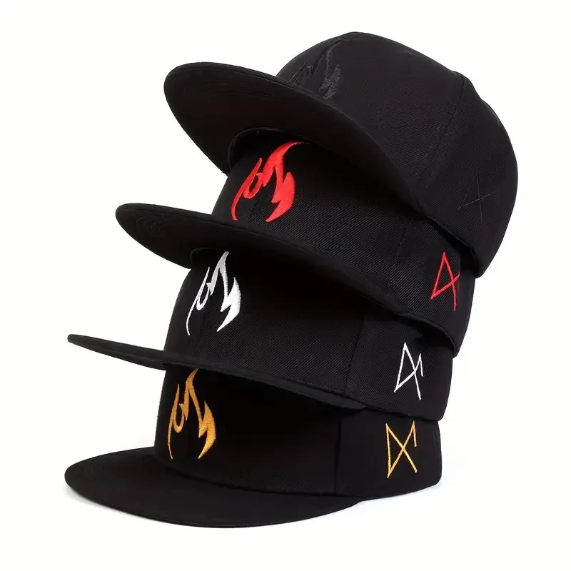 Flame Pattern Baseball Cap for Men Stylish Outdoor Casual Hat with UV Protection
