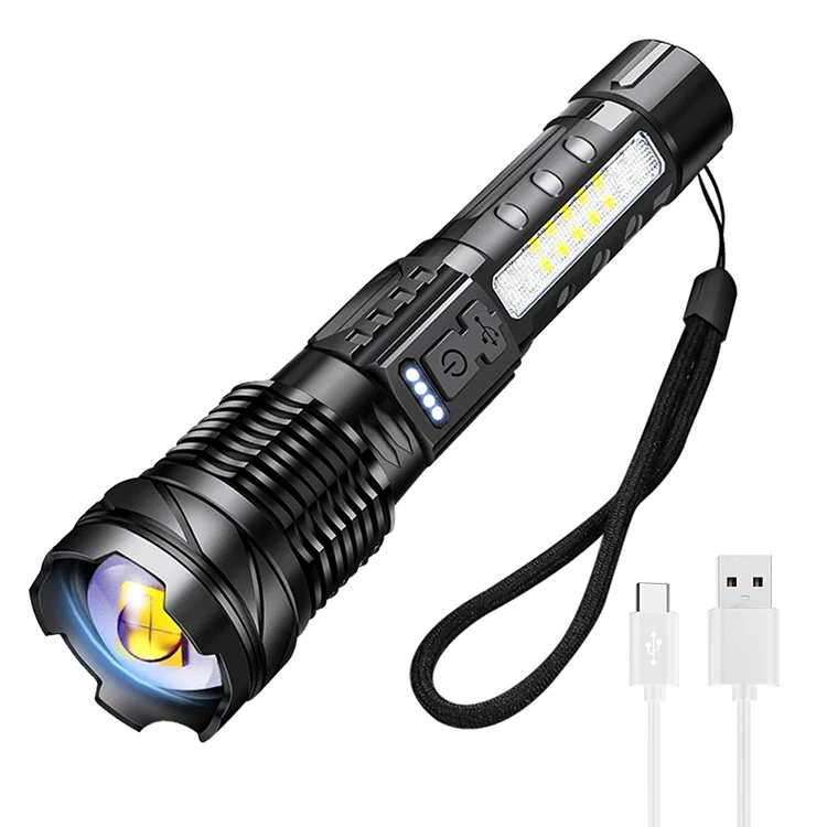 A76 Torch light LED and COB Car Window Breaker Safety with USB Cable Rechargeable Waterproof Flashlight Safety Tools