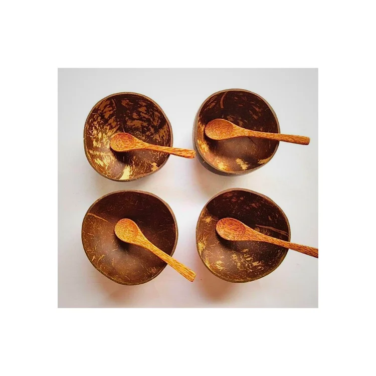 Coconut Shell Bowl Wholesale Hand Made Handicraft For Fruits Salads Ready To Ship Made In Vietnam Manufacturer