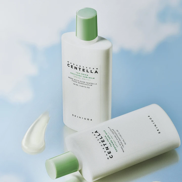 Korea cosmetic wholesale SKIN1004 Madagascar Centella Tea-Trica Soothing Sun Milk 50ml SPF 50+ pa+++