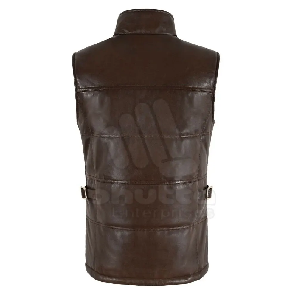 Stand Collar Customized Winter Fashion Women Leather Vest Wholesale Low Price Leather Vest For Women