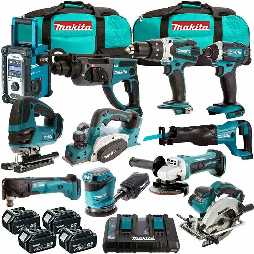 Оригинальный литий-ионный аккумуляторный комплект MAKITAS LXT1500, 18 В LXT, 15 шт., комбо-комплект, электроинструмент, беспроводной