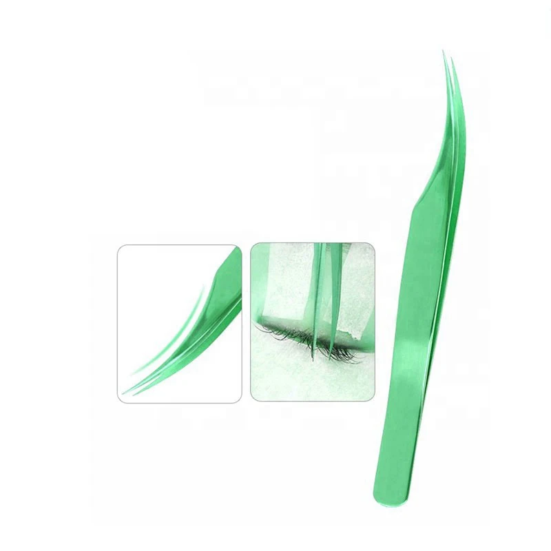2024 New Design Stainless Steel Eyelash Extension Tweezers Volume Eye Lashes Make up Tool Tweezers