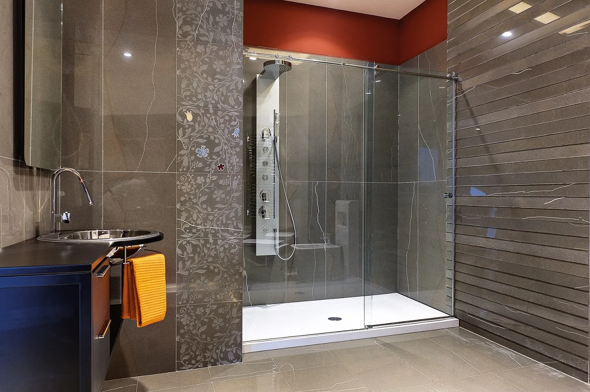 High Quality Italian Replacement Bearing Diameter 19 Stainless Frame Brass Sliding Shower Doors Hotels Villas-AJBS-19-89OR