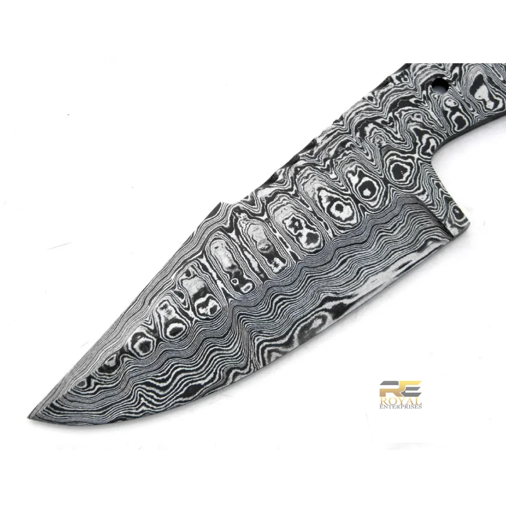 2024 Hand Crafted Camping Damascus Steel Knife Blank Blade Knives Supplies Full Tang Knife Cheap Price Hot Sale OEM Service