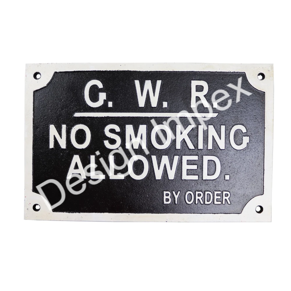 Custom Tin Metal Plate Wall Mount Large Rectangular General Wall Signs and Plaque Retro Style metal Signs Printed Custom