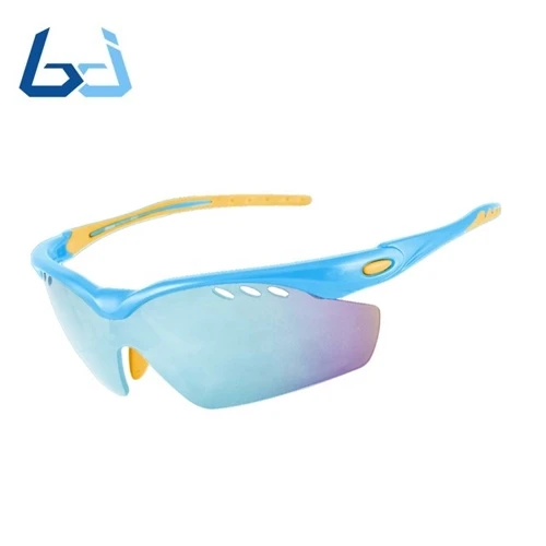 Borjye J105 Hot sale UV400 tinted lens semi rimless cycling sunglasses