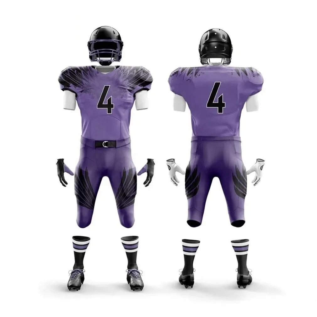 New Quality Sublimation Designs Football Shirts Custom Team Sports Stitched American Football Uniform Jerseys and Pants