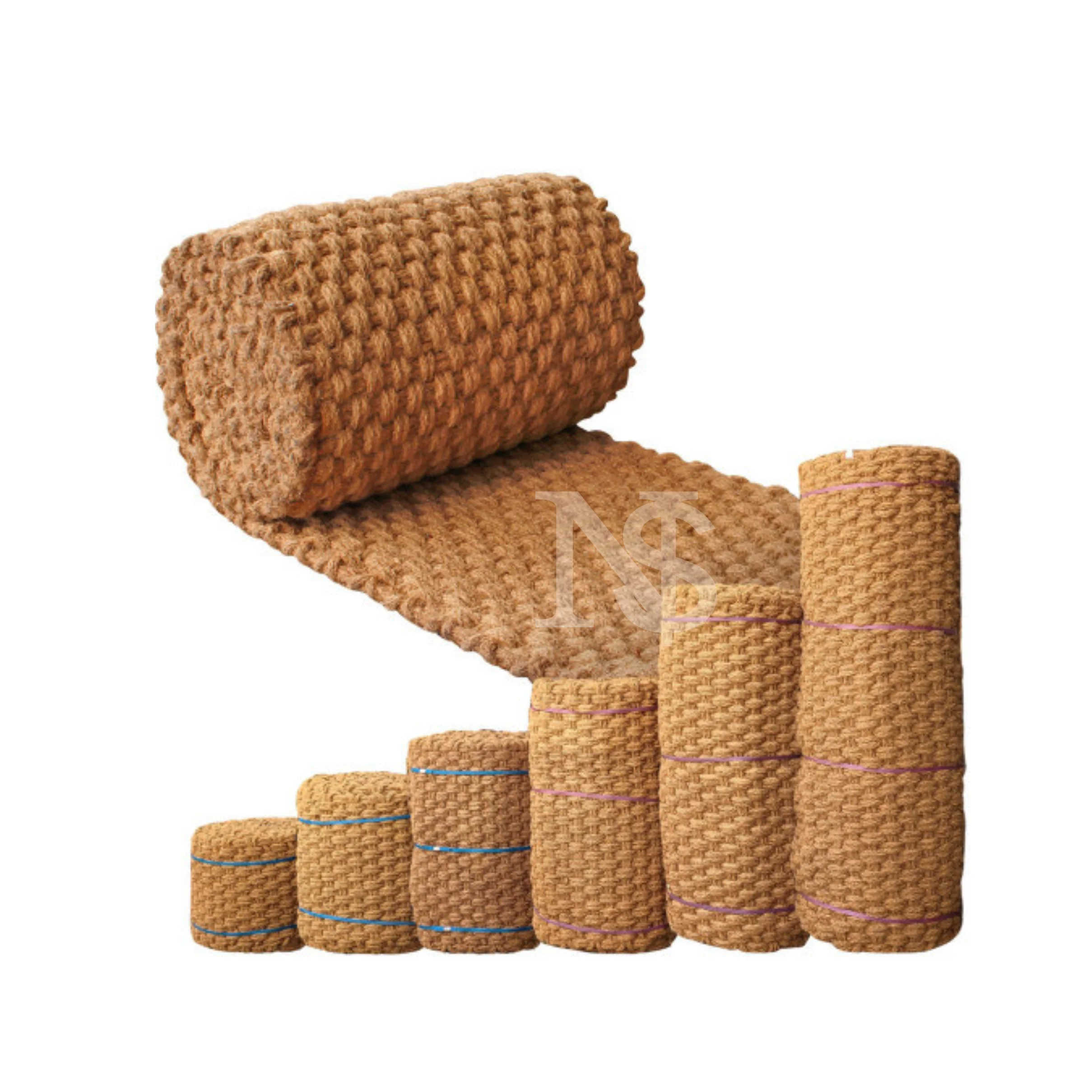 2024 High Quality Eco-Friendly Coir Mat Woven from Coir Fiber and Rope Custom Size Thickness Vietnam Origin Coco Light up