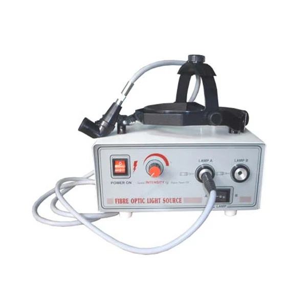 OPHTHALMIC EQUIPMENT FIBER OPTIC HEAD LIGHT WITH COLD LIGHT SOURCE & FIBER OPTICS CABLE...