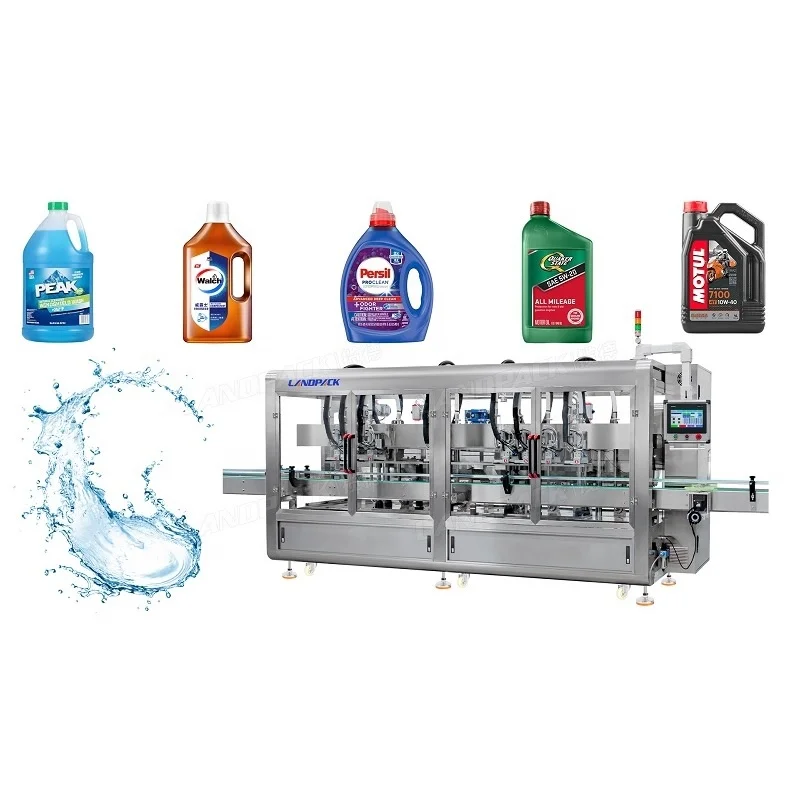 High Speed Automatic 8 Head Gear Pump Engine Oil Milk Liquid Tracking Filling Machine