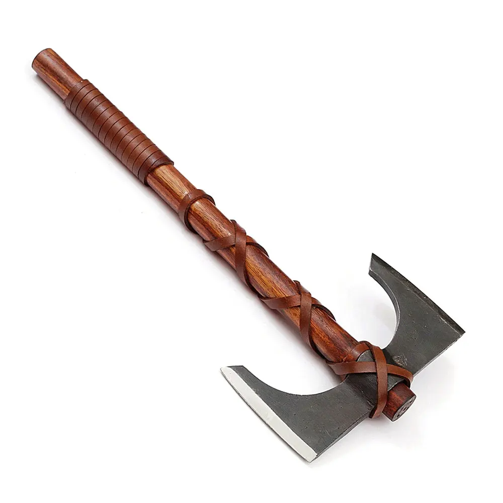 Customized New Arrival Damascus Steel Camping Hunting Outdoor Adventure Hunting Viking Axe With Wood Handle