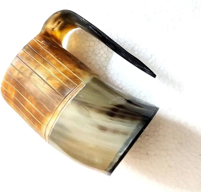 Wholesale Hand Finished Natural Viking Drinking Horn Beer Mugs Stark Wolf Viking  customize by hs husnain crafts from india