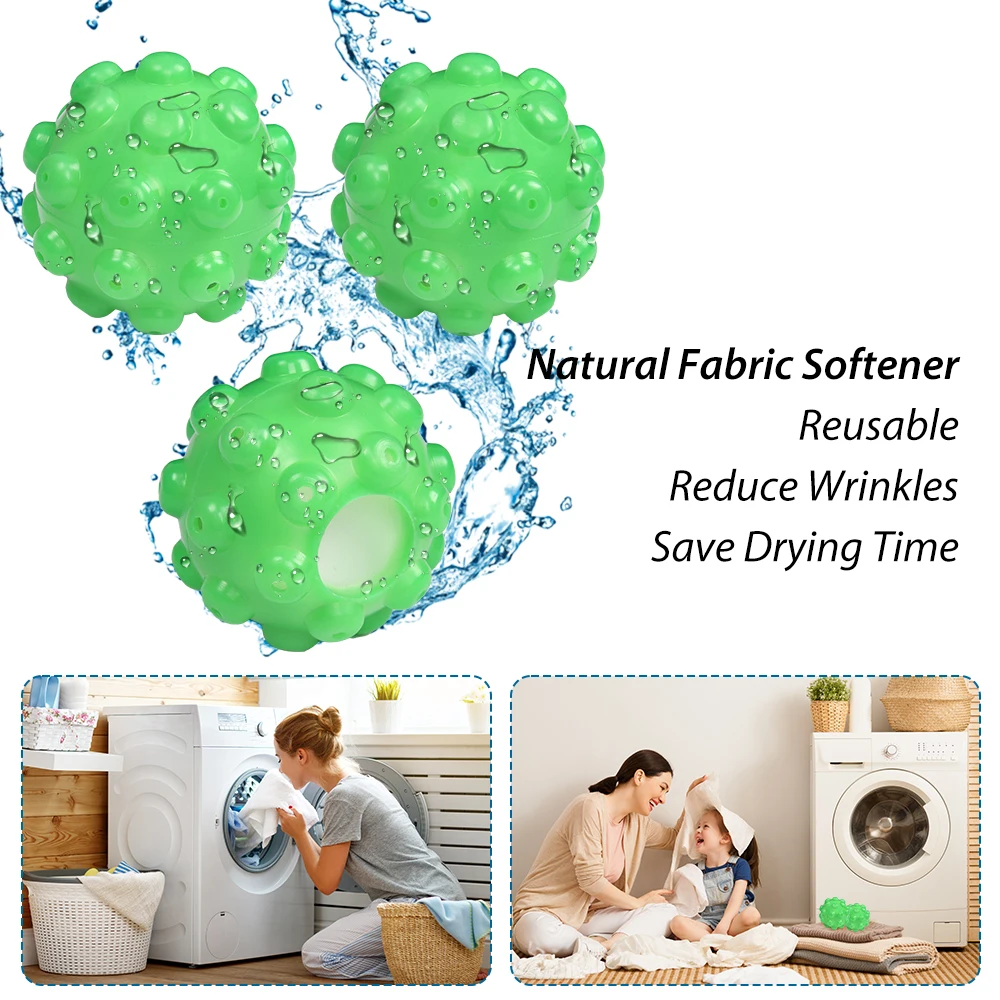 2 pcs in pack Reusable Silicone  Washing Balls  laundry plastic ball for washing machine