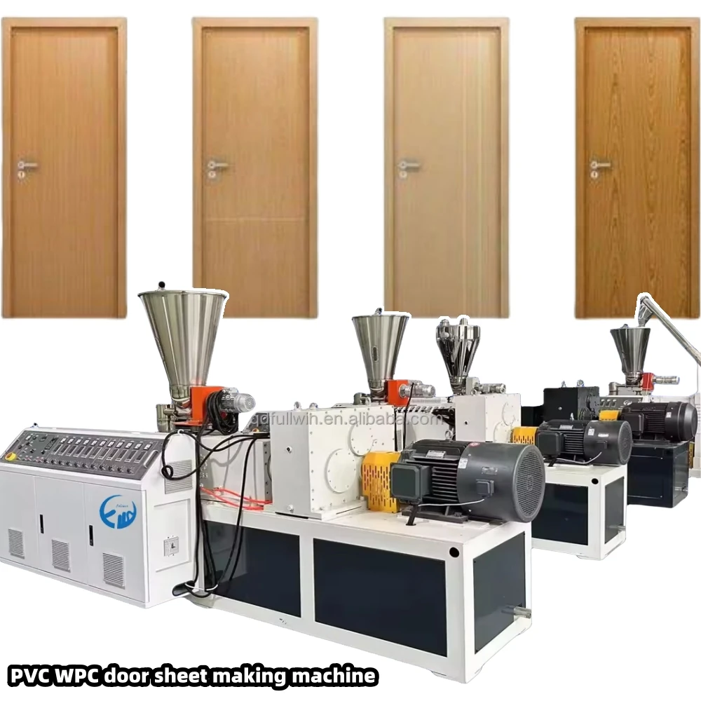 Turnkey project WPC door making machine/PVC wood composite WPC door,door frame production machine