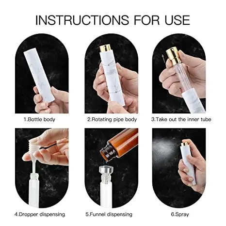 10ML Perfume Atomizer Travel Refillable perfume Containers Dispenser Spray Empty Bottle for Mini Sprayer Size