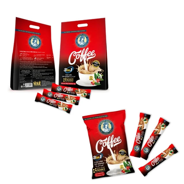 High Quality VINUT TRUST 3 in 1 Arabica & Robusta Coffee Supplement Instant Coffee Powder
