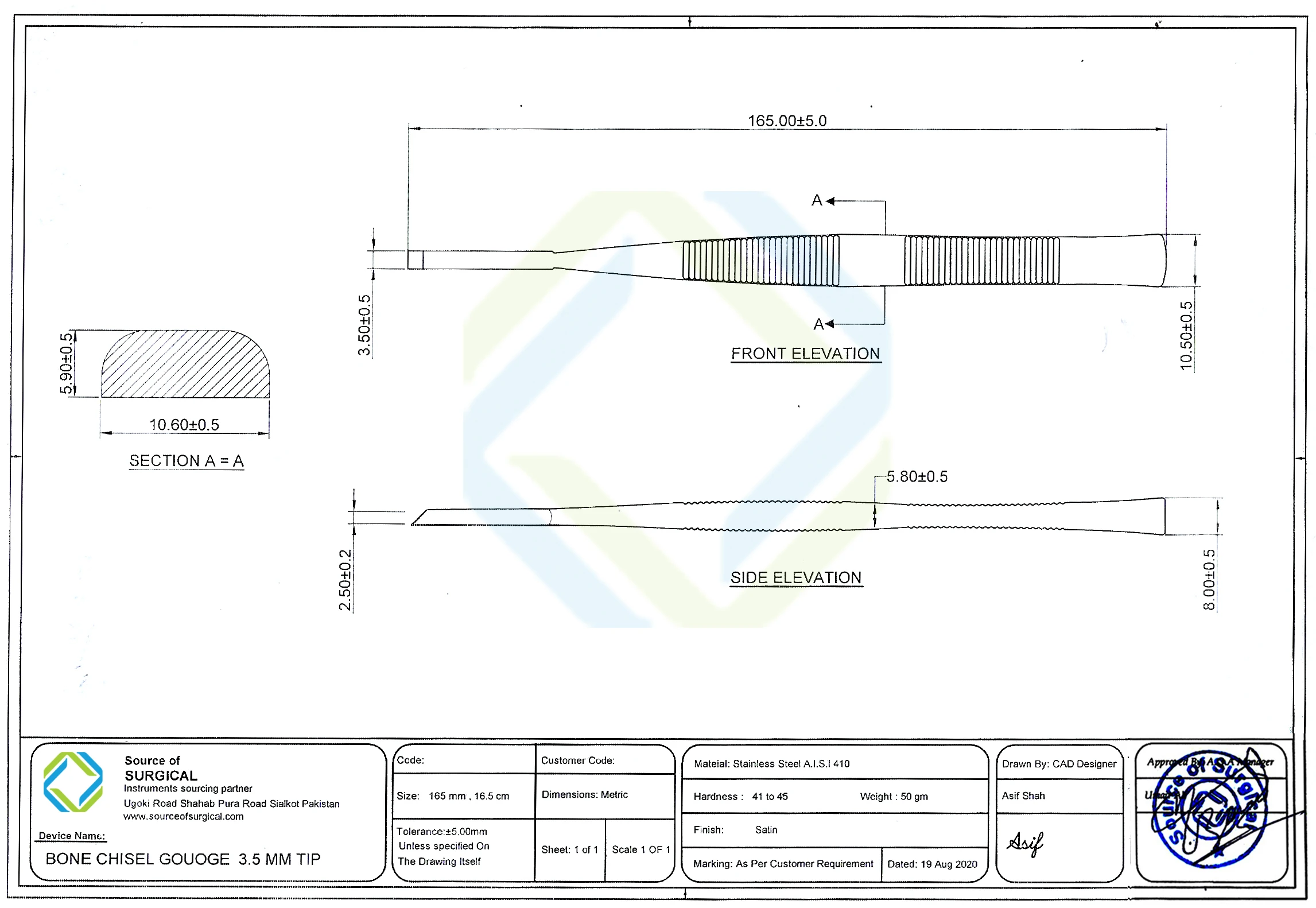 Bone Chisel High Quality Stille Osteotome Bone Chisel