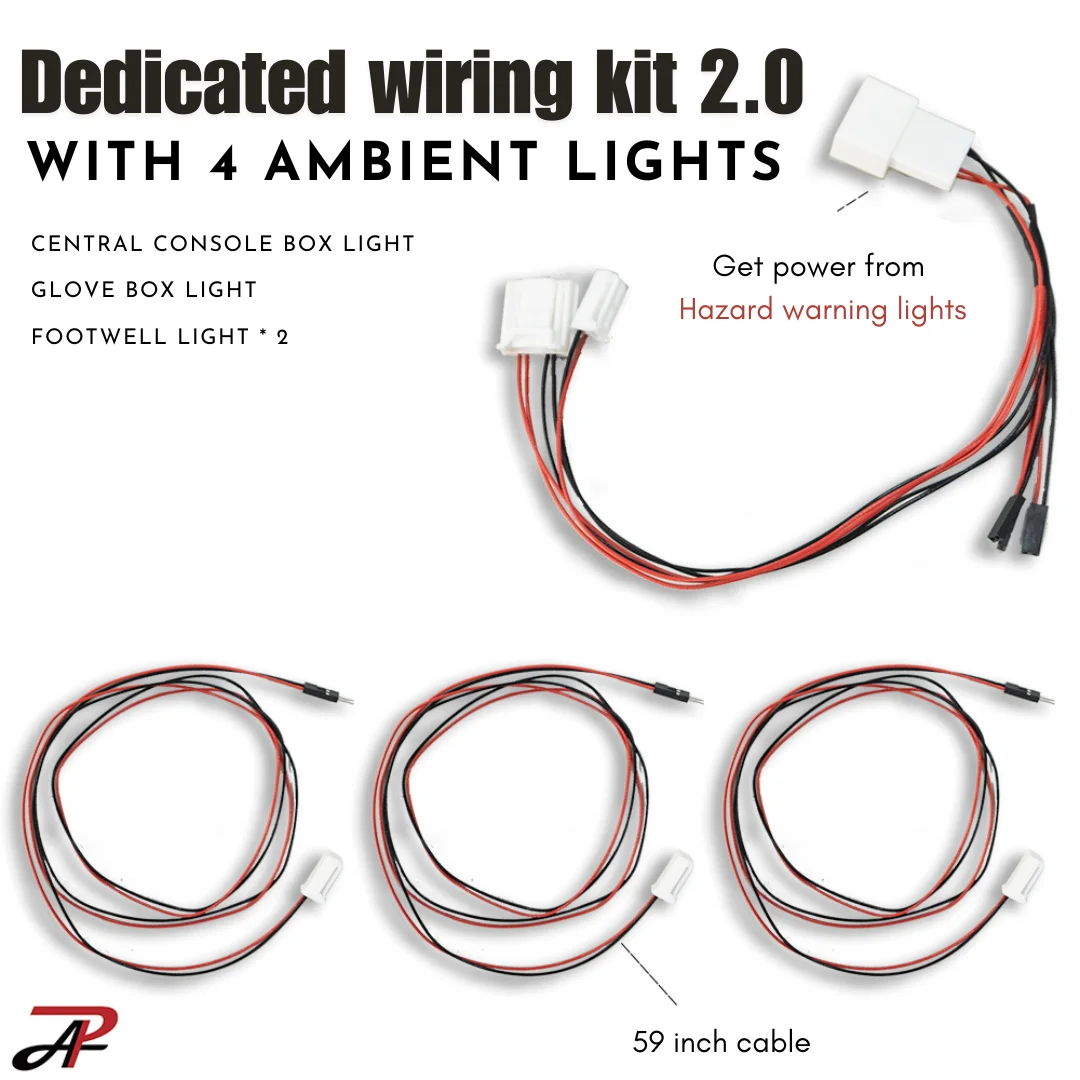 Ambient light LED Auto Car Atmosphere Central Light Foot Light Interior compatible with TOYOTA Cross COROLLA Auris Subaru