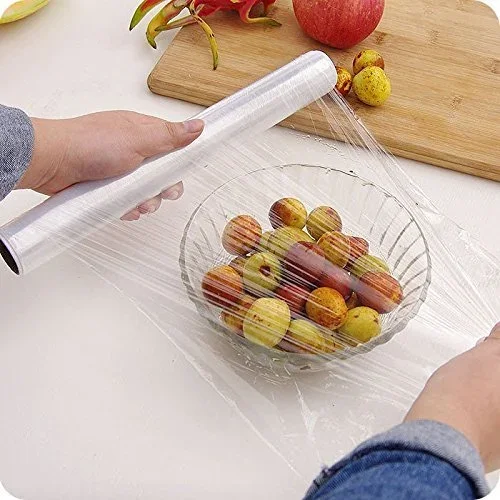 Factory Wholesale 2023 Price Slide Cutter Strech Best Fresh Food Wrap Transparent PE Strech Film