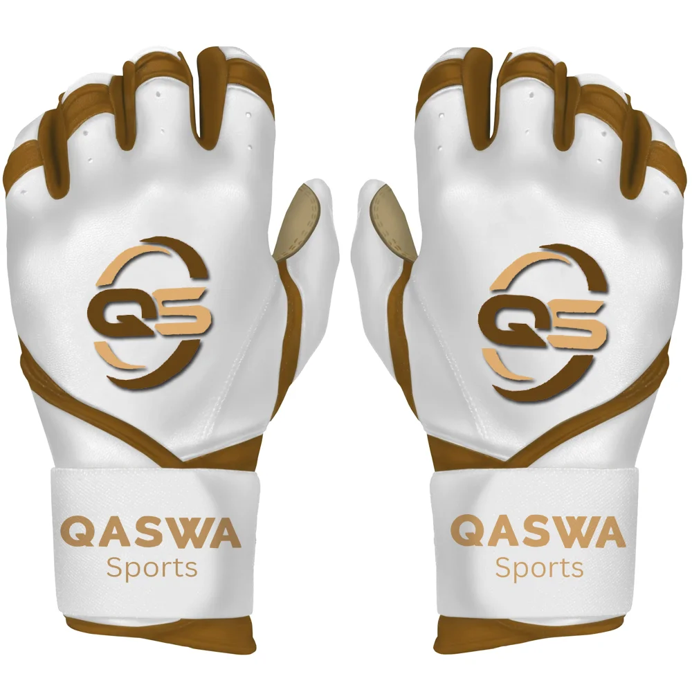 Wholesale Price Comfortable Full Finger Long Cuff Batting Gloves Custom Leather Softball Gloves with Premium Material