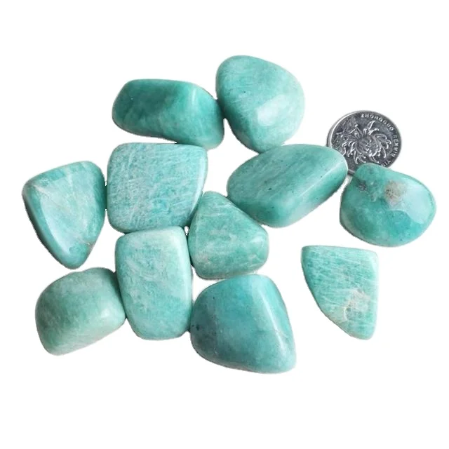 wholesale Amazonite tumbled stone  Natural Gemstone Amazonite Crystal Stone for Healing  and reiki meditation natural stone