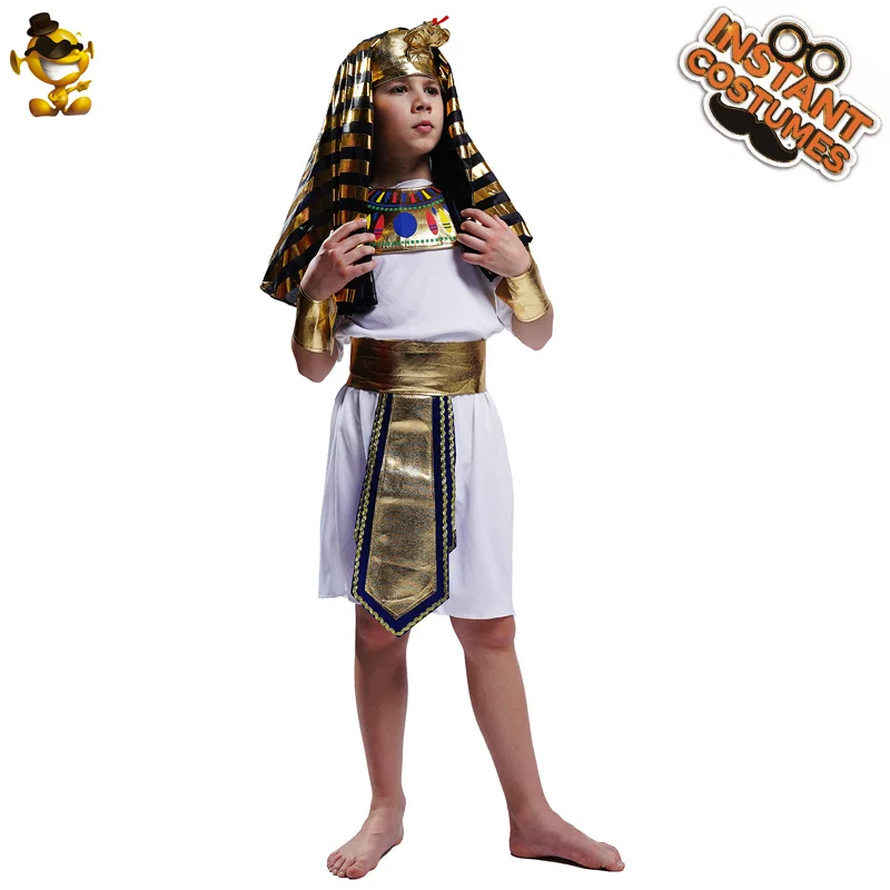 Wholesale Halloween Kids Heroic Little Egyptian Samurai Show Costume Little Pharaoh Prince Cosplay Costume