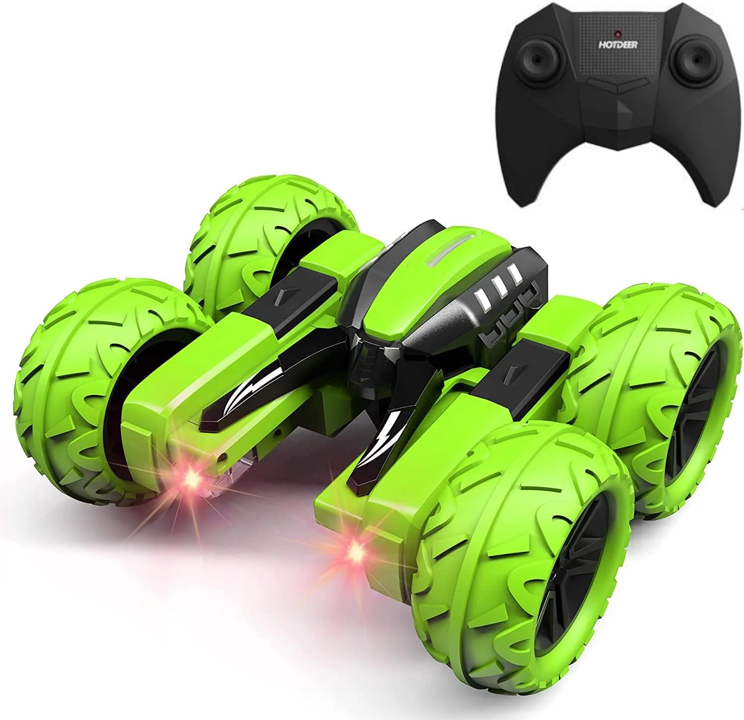 Wholesale 2.4g Rc Stunt Cars Remote Control Car With Lights Double-Sided Driving 360 Degree Flips Rotating Tricolor Car Toy