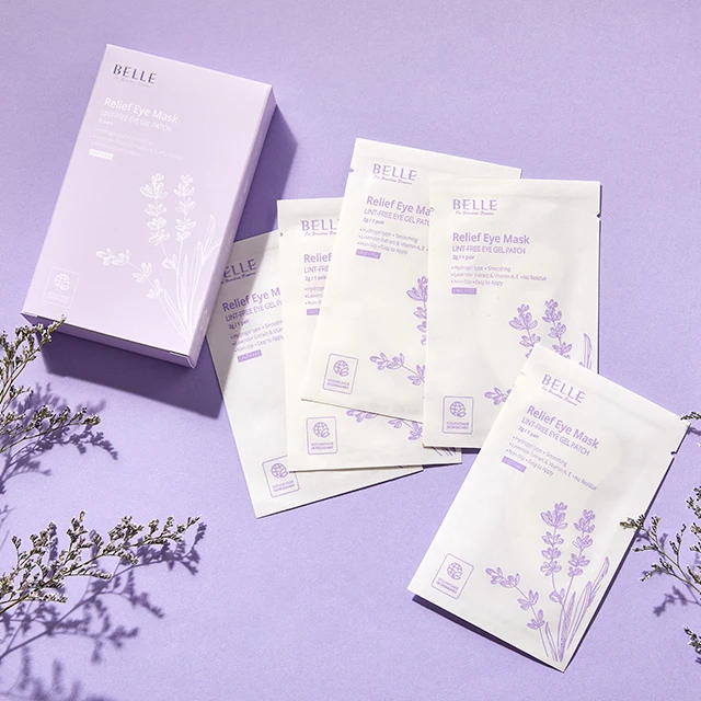 Belle Relief eye mask Made in Korea High Quality lint free Eye gel patch 5pairs cosmetics Eyelash extensions