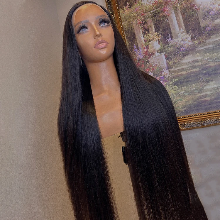 30 40 Inch Human Hair Wig For Black Women,100% Mink Brazilian Straight Hd Lace Frontal Wigs,Frontal Wigs Lace Front Human Hair