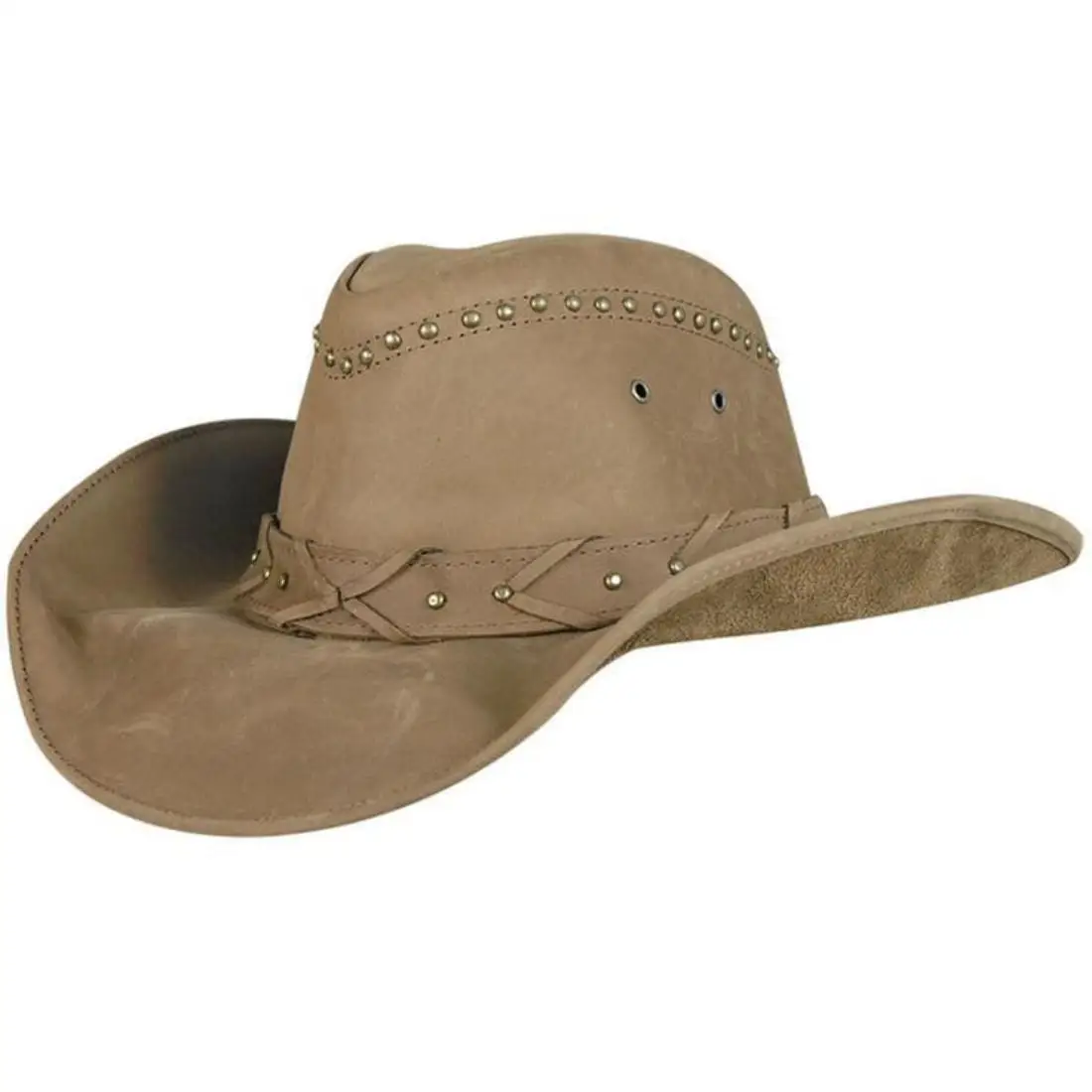 Available Stock Genuine Cow Leather Cowboy hat light In Weight Good Quality Vintage Style Adventurous Hat At Reasonable Prices