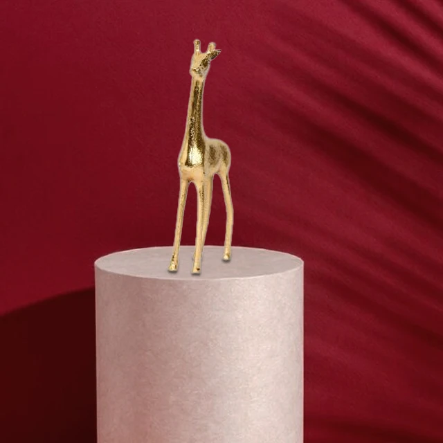 Antique Gold Deer Sculpture Table Decorations Luxury Home Metal Deer Stocking Holder Largest Manufacturing Company Christmas