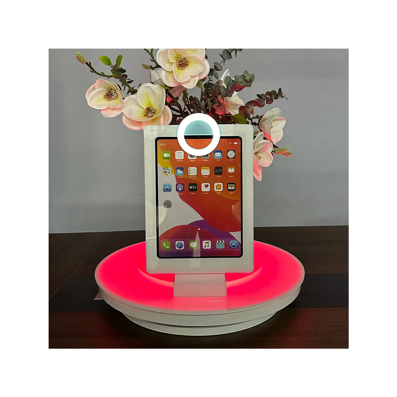 Newest vogue Led Ring Light Social Media Table Ipad Photo Booth 12.9 Ipad Mini Photo Booth360 Spinner Degree Platform Business