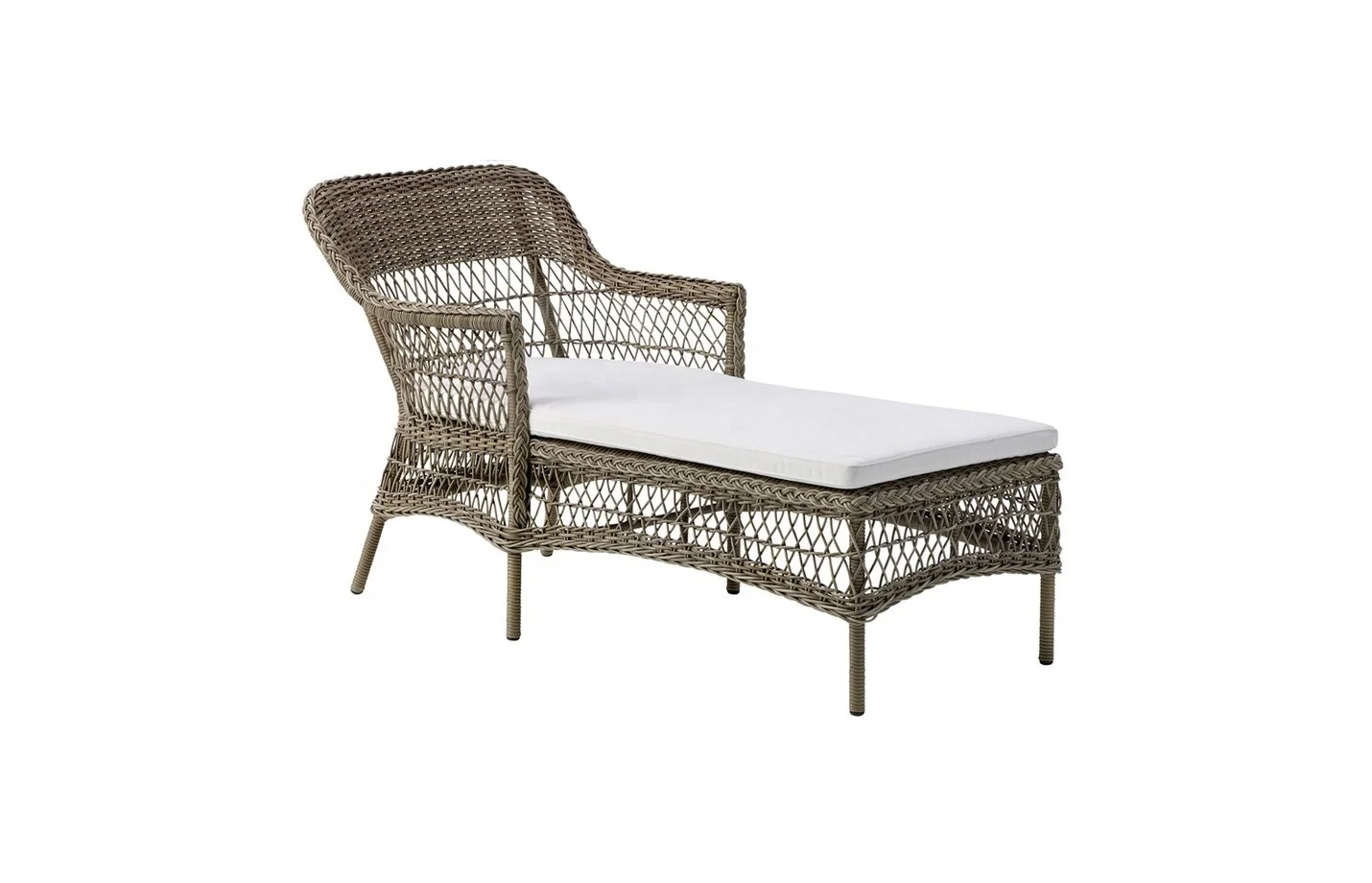 2021 New Model Garden Furniture Wicker Sunbed Set Aluminum Frame Rattan Plastic Hotels Balcony Outdoor Leisure Sun Loungers