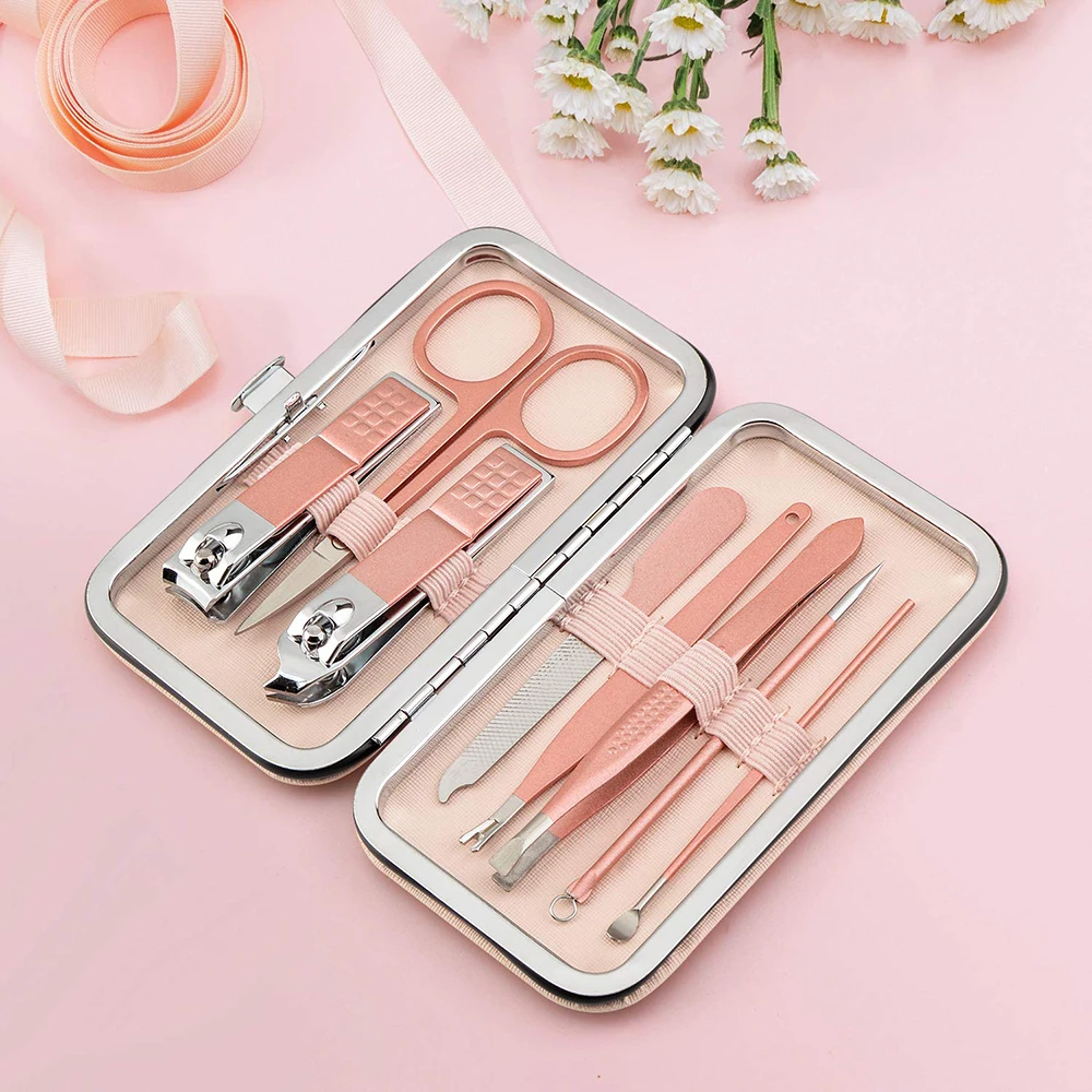 10 Pieces Beauty Manicure Sets Best Quality Nail Clipper Cuticle Scissors Nail File Cuticle Pusher Beauty kits