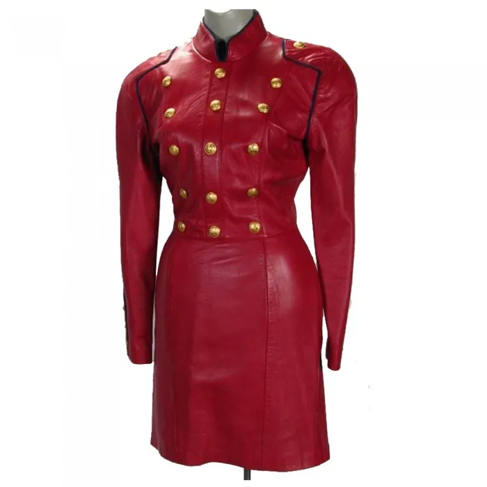 New Arrival Sexy Women Pure Leather Coat Ladies Soft, Leather Full Length Trench Coat