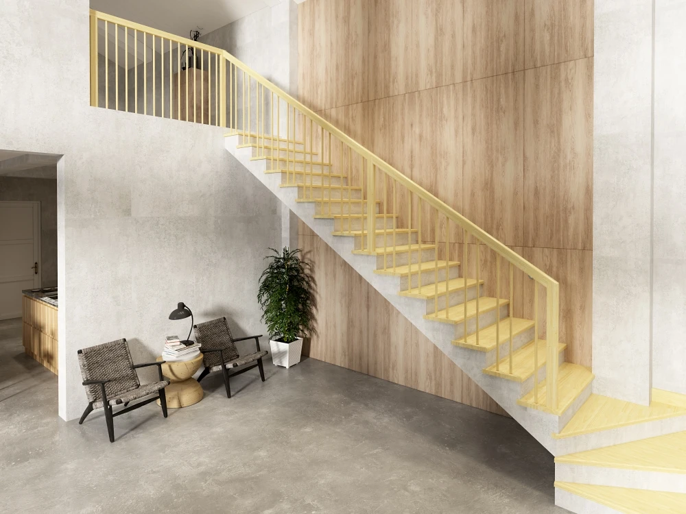 SSR VINA - Wood Stair Tread - Wood Stair Treads/Riser/Steps made of Acacia/Rubber Finger Joint Panel