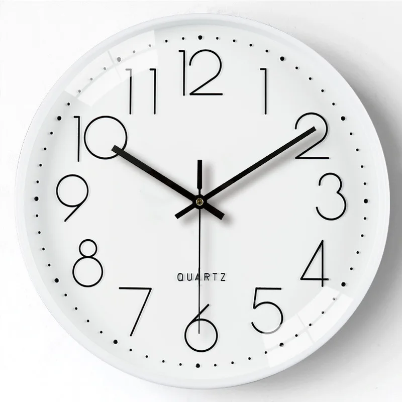 12 Inches 30Cm Clock Living Room Home Decoration Wall Clock Wall Free Punching Modern Minimalist Mute Wall Clock