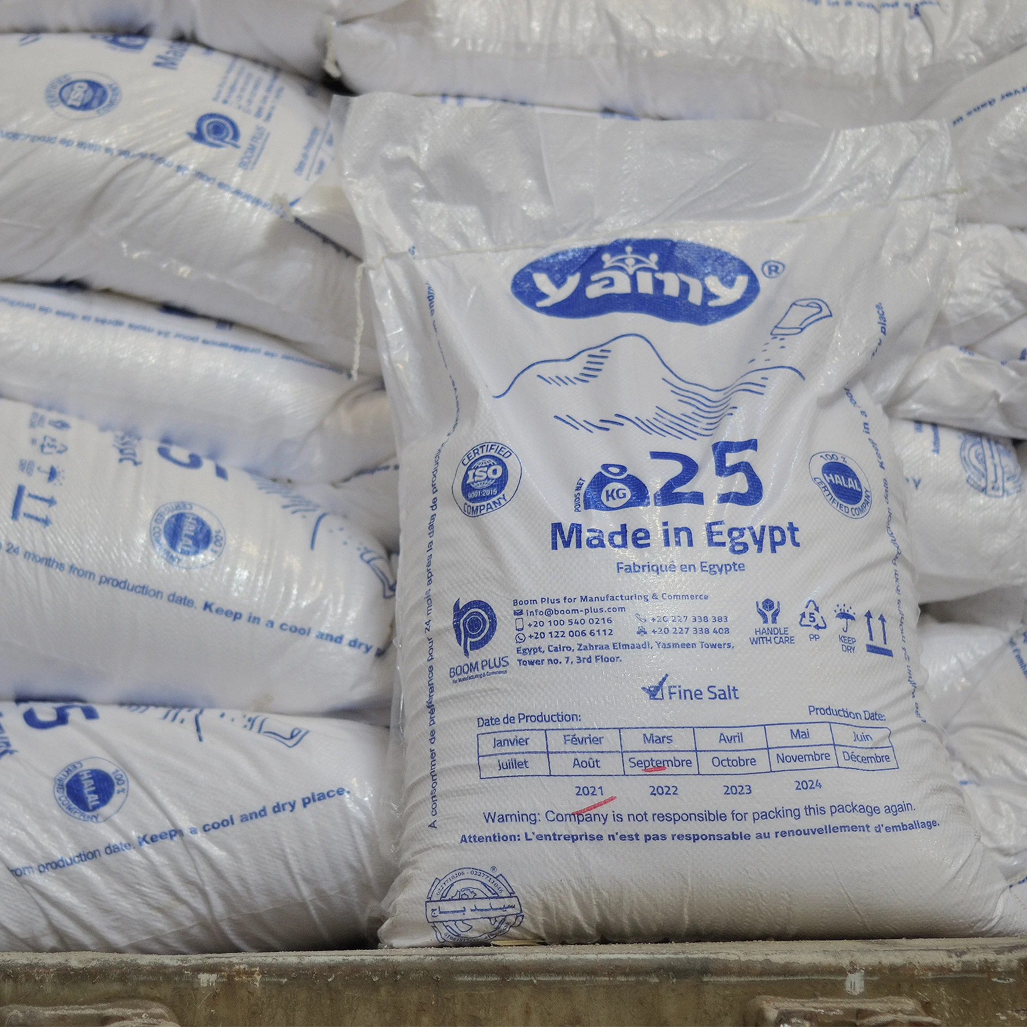 Yamy Blue 25 кг соли из египетских озер по оптовой цене низкая цена лучшая соль ISO 9001 Halal