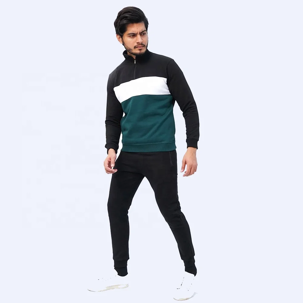 Custom High Quality Men Slim fit Tracksuit Skull  Layered Two-Piece Set Winter Stacked Pants Sets Tracksuits