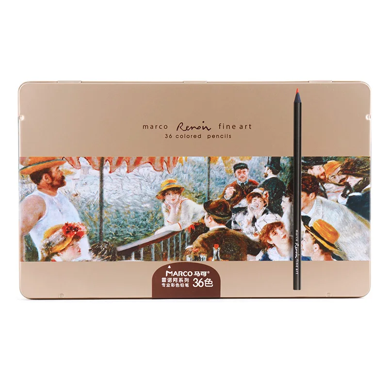 Marco 3200 24/36/48 colors Renoir oil based color pencils set colour pencils set for art coloring